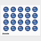 Stemming blauw in 2022 Democratische verkiezingen  Ronde Sticker (Vel)