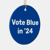 Stemming blauw in 2024 keramisch ornament (Rechts)