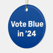 Stemming blauw in 2024 keramisch ornament (Links)