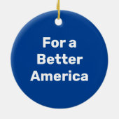 Stemming blauw in 2024 keramisch ornament (Achterkant)