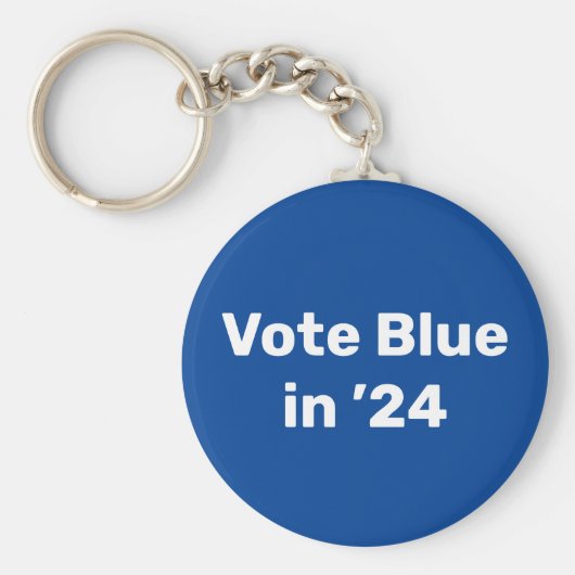 Stemming blauw in 2024 sleutelhanger (Voorkant)