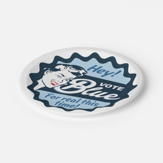 Stemming: blauw | Papieren Bord |  Retro Funny (Gekanteld)