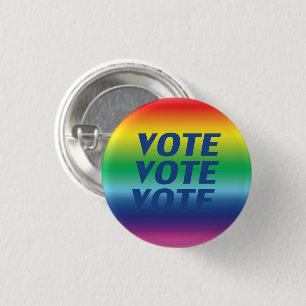stemming - blauw, pride lgbetq Button regenboog
