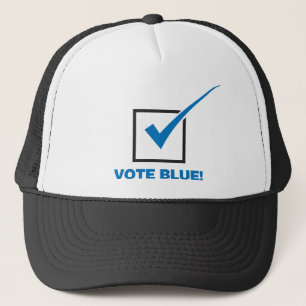 Stemming: blauw trucker pet
