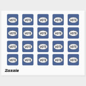 STEMMING - Blauw Vierkante Sticker (Vel)