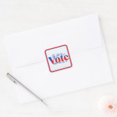 Stemming: blauw vierkante sticker (Envelop)