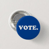 "Stemming": blauw wit - Ronde Button 3,2 Cm (Voorkant /achterkant)