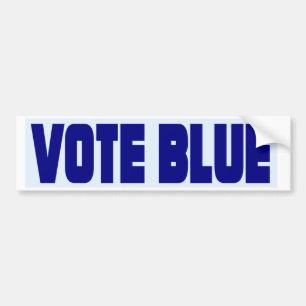 Stemming: blauwe Bumpersticker 2020