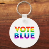 Stemming: blauwe pride lgbetq, lgbt regenboogwit sleutelhanger (Voorkant)