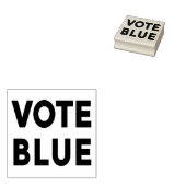 Stemming Blauwe vetgedrukte tekst Rubberstempel (Gestempeld)