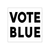 Stemming Blauwe vetgedrukte tekst Rubberstempel (Afrduk)