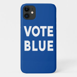 Stemming blauwe vettekst blauw iPhone 11 hoesje