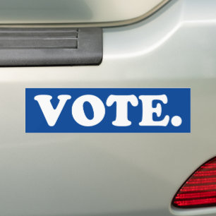 stemming - blauwe witte Bumpersticker