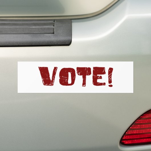 Stemming Bumpersticker (Op auto)