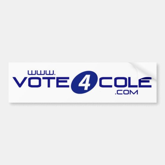 Stemming: Bumpersticker Cole (Voorkant)