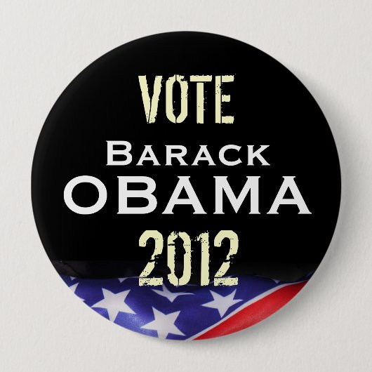 Stemming: Button van de campagne Barack OBAMA 2012 (Voorkant)