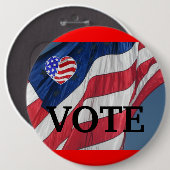 Stemming - Button van de verkiezingscampagne (Voorkant /achterkant)