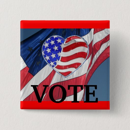 Stemming - Button van de verkiezingscampagne (Voorkant)