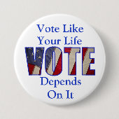 Stemming Buttonnen Ronde Button 7,6 Cm (Voorkant)