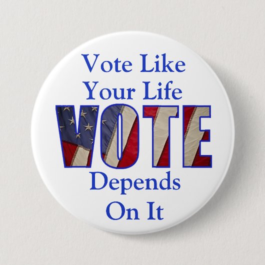 Stemming Buttonnen Ronde Button 7,6 Cm (Voorkant)