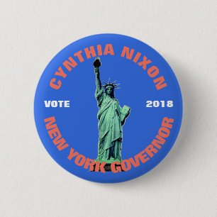 Stemming: Cynthia Nixon voor de gouverneur van New Ronde Button 5,7 Cm