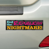 STEMMING! De Republikeinse nachtmerrie beëindigen Bumpersticker (Op auto)