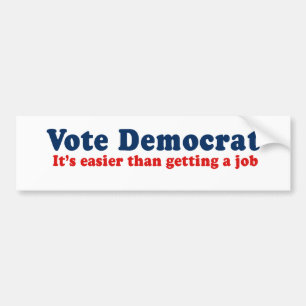 Stemming-democraat. Het is makkelijker dan een baa Bumpersticker