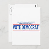 STEMMING DEMOCRAT! BRIEFKAART (Voorkant / Achterkant)