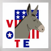 STEMMING DEMOCRAT DONKEY Poster (Voorkant)