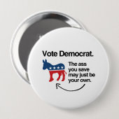 STEMMING DEMOCRAT -.png Ronde Button 4,0 Cm (Voorkant /achterkant)