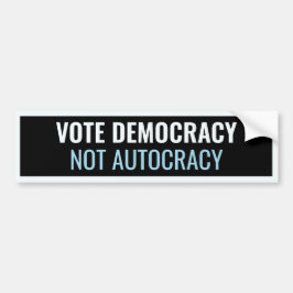 Stemming Democratie (zwart) Bumpersticker