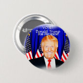 STEMMING! Donald Trump for President_ Ronde Button 5,7 Cm (Voorkant /achterkant)