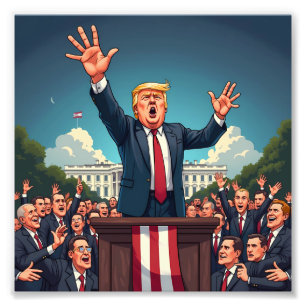 Stemming: Donald Trump Foto Afdruk