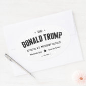 Stemming: Donald Trump Ovale Sticker (Envelop)