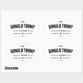 Stemming: Donald Trump Ovale Sticker (Vel)