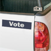 Stemming donkerblauw met witte tekst bumpersticker (Op Truck)