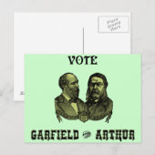 Stemming Garfield en Arthur, groen Briefkaart (Voorkant / Achterkant)