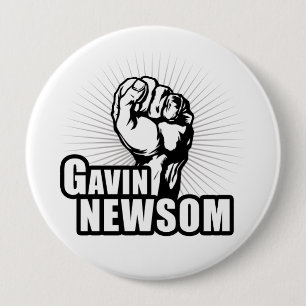 Stemming: Gavin Newsom Ronde Button 4,0 Cm