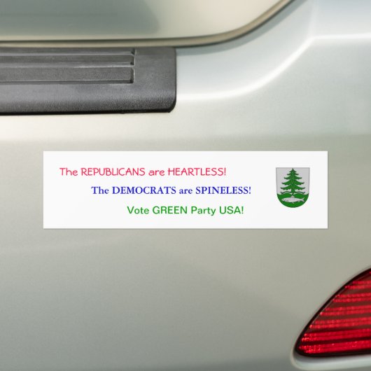 Stemming: Groene Partij VS Bumpersticker (Op auto)