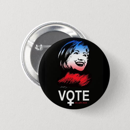 stemming HILLARY 2016 Ronde Button 5,7 Cm (Voorkant /achterkant)