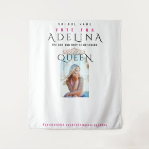 Stemming Homecoming Queen Pink HOCO Foto Achtergro Wandkleed