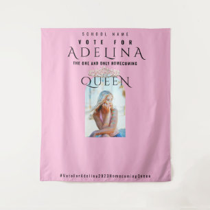 Stemming Homecoming Queen Pink HOCO Foto Achtergro Wandkleed