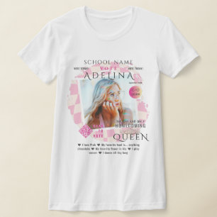 Stemming Homecoming Queen Pink Instagram Sjabloon  T-shirt