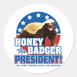 Stemming honingbadger voor President Ronde Sticker