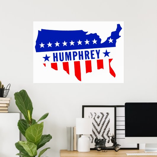 Stemming: Hubert Humphrey Poster (Thuiskantoor)