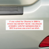 Stemming in 2012 bumpersticker (Op auto)