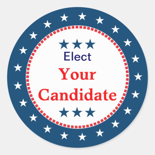 Stemming in 2012 ronde sticker (Voorkant)