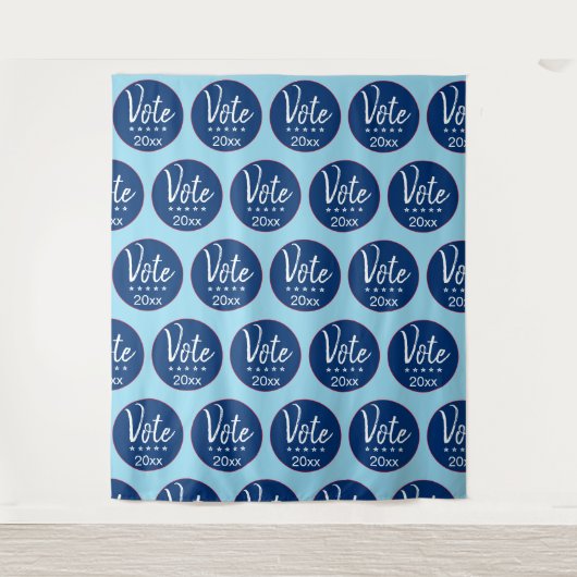 Stemming in 2022 Verkiezing Vijf sterren blauw nie Wandkleed (Voorkant)