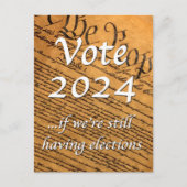 Stemming in 2024 als er nog verkiezingen zijn briefkaart (Voorkant)