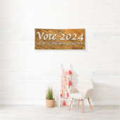 Stemming in 2024 als er nog verkiezingen zijn spandoek (Insitu)